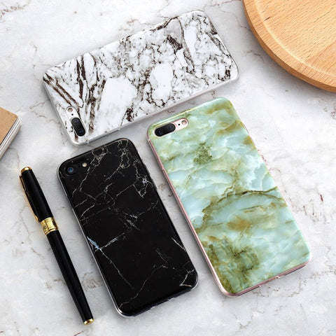 Marble Stone Skin Case For Samsung Galaxy S6 S7 Edge