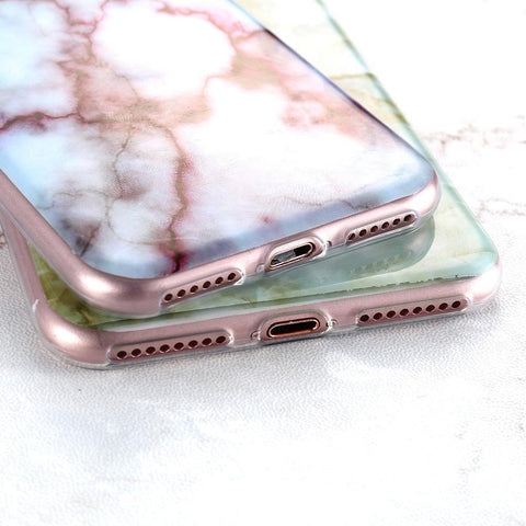 Marble Stone Skin Case For Samsung Galaxy S6 S7 Edge