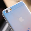 Image of Modern Blue Ray Light Clear Mobile Phone Case For iPhone