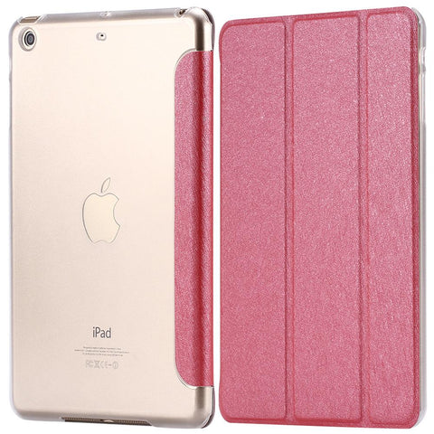 Flip Luxury Leather Transparent Clear Back Case For Apple ipad mini 1 2 3 Retina