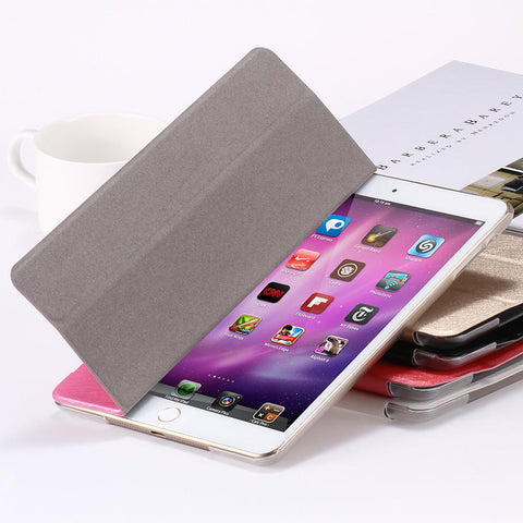 Flip Luxury Leather Transparent Clear Back Case For Apple ipad mini 1 2 3 Retina