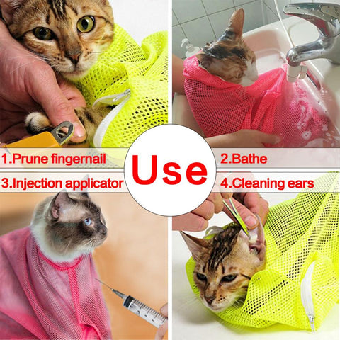 Mesh Cat Grooming Bathing