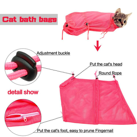 Mesh Cat Grooming Bathing