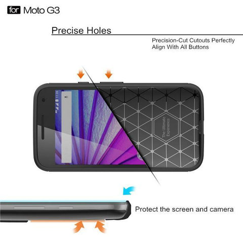 Soft Carbon Fiber Luxury Case For Moto G3