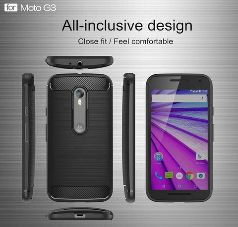 Soft Carbon Fiber Luxury Case For Moto G3