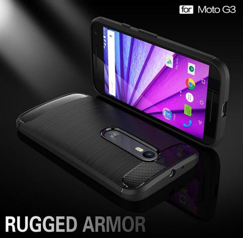 Soft Carbon Fiber Luxury Case For Moto G3