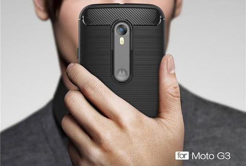 Soft Carbon Fiber Luxury Case For Moto G3