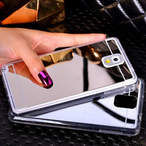 Plating Mirror Soft TPU Back Case Cover For Samsung Galaxy S8 S8 Plus  S7 Edge Phone Case