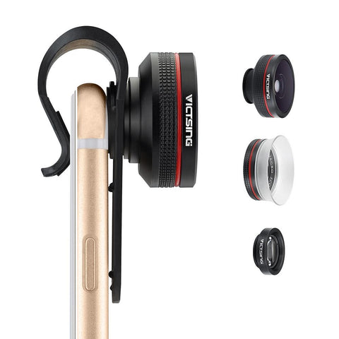 Phone Lens 24X Macro Lens 3 in 1 Lens Kit for iPhone Samsung