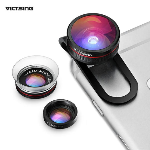 Phone Lens 24X Macro Lens 3 in 1 Lens Kit for iPhone Samsung