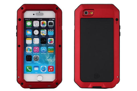 Waterproof Shockproof Aluminum Gorilla Metal Case For Iphone & Tempered glass