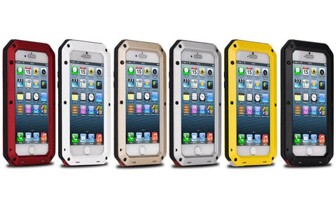 Waterproof Shockproof Aluminum Gorilla Metal Case For Iphone & Tempered glass