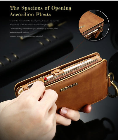 Vintage Leather Multifunctional Wallet Case