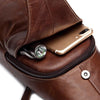 Image of Men Genuine Leather Business Casual  Shoulder Crossbody Bag