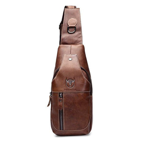 Men Genuine Leather Business Casual  Shoulder Crossbody Bag