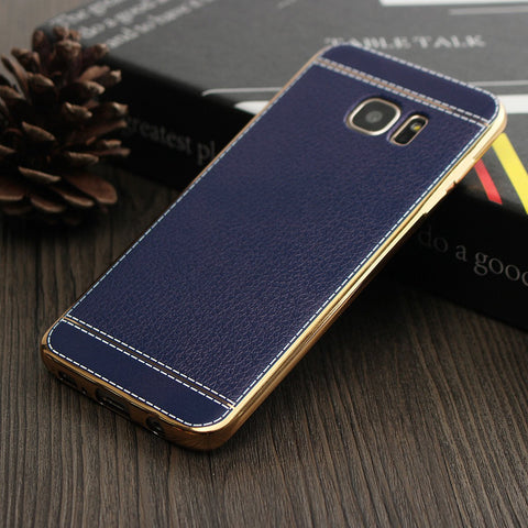 Soft TPU  Leather Cover For Samsung Galaxy S7 Edge