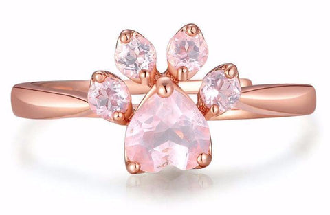 PAW PRIME ROSE QUARTZ RING