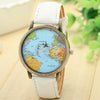 Image of Fashion quartz watch map irplane Travel Around The World