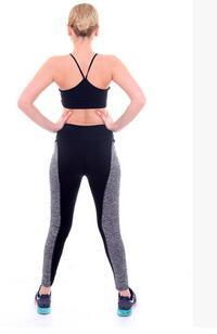 Plus Size Black/Gray Women's Fitness Leggings