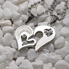 Image of Mens Stainless Steel Chain Black Heart Love Necklaces