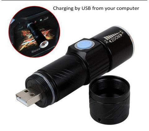 Flashlight 3800Lumens Led Torch Zoomable