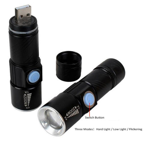 Flashlight 3800Lumens Led Torch Zoomable