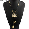 Image of VIVILADY Lovely Maple Leaf Long Beaded Chain Tassel