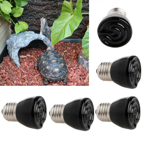 Pet Reptile Breeding Ceramic Emitter Heated Heater Light Lamp Bulb