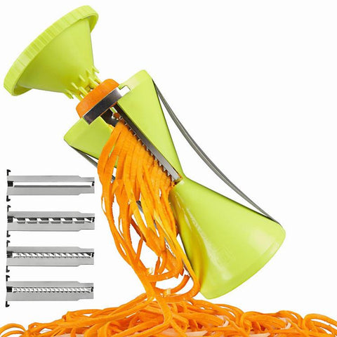 Newest 4 Blade Vegetable Spiral Slicer Cutter Vegetable