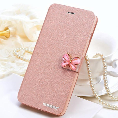 Luxury Fashion Butterfly Flip Leather Mobile Phone Case