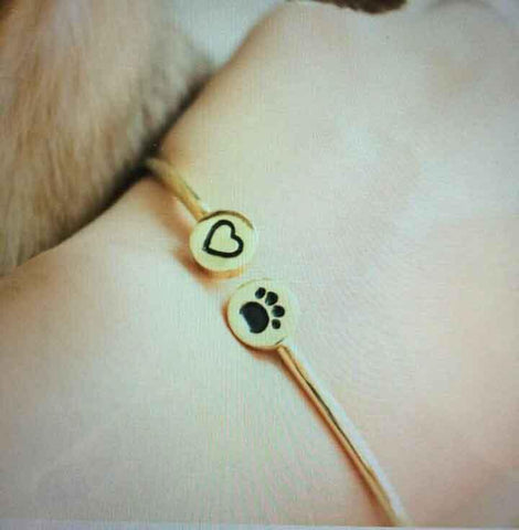 My Dog is Close To My Heart Adjustable Bangle Bracelet