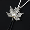 Image of VIVILADY Lovely Maple Leaf Long Beaded Chain Tassel