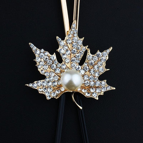 VIVILADY Lovely Maple Leaf Long Beaded Chain Tassel