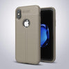 Image of Brushed Genuine Leather Soft TPU For iPhone X