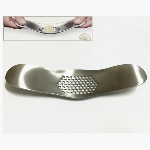 Stainless steel garlic press grinding slicer