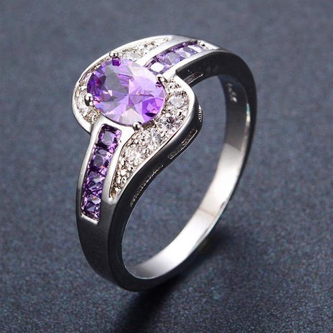 Female Purple Oval Ring