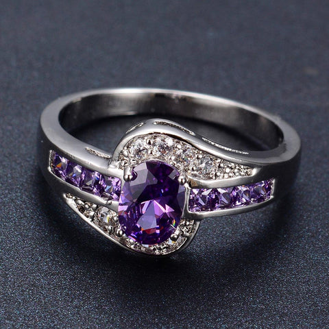 Female Purple Oval Ring