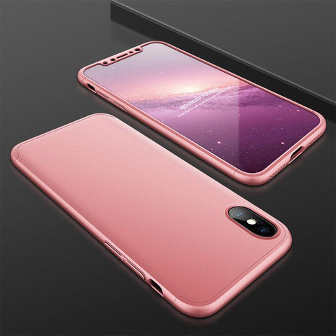 Hybrid 360° Full Body Hard Cover For iPhone X