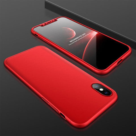 Hybrid 360° Full Body Hard Cover For iPhone X