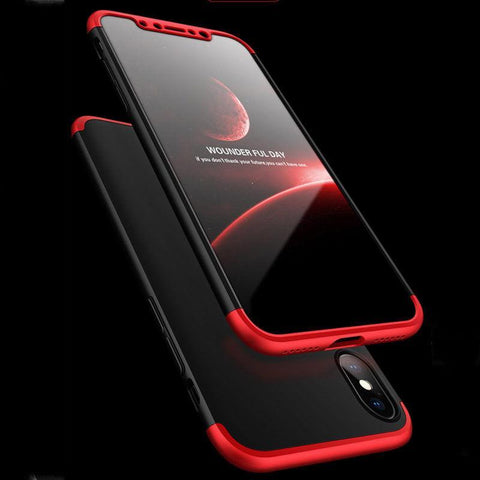 Hybrid 360° Full Body Hard Cover For iPhone X