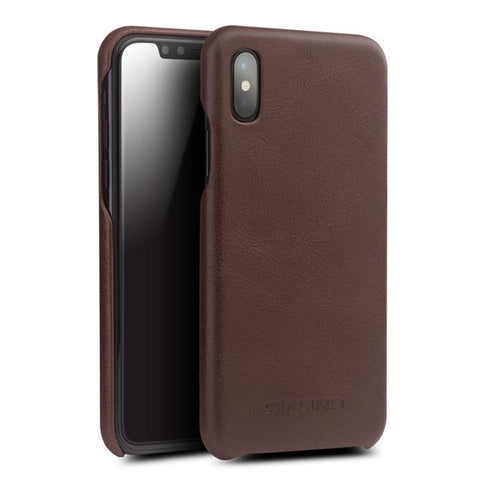 Luxury Real Genuine Leather Flip Case For Iphone X