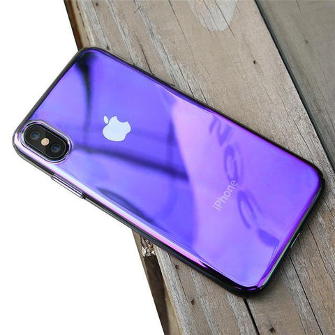 Plating Gradient Color Ultra Thin For iPhone X