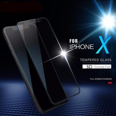 5D Full Cover Protective Anti Broken Tempered Glass For iPhone X