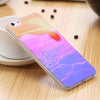 Image of Modern Blue Ray Light Clear Mobile Phone Case For iPhone