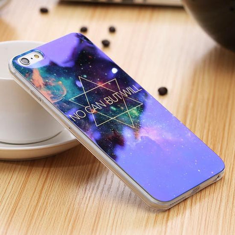 Modern Blue Ray Light Clear Mobile Phone Case For iPhone