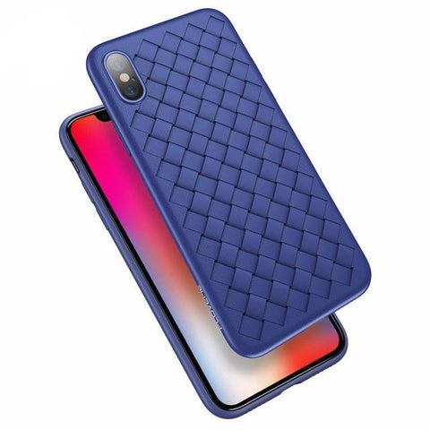 Luxury Soft Grid Weaving Cases For iPhone