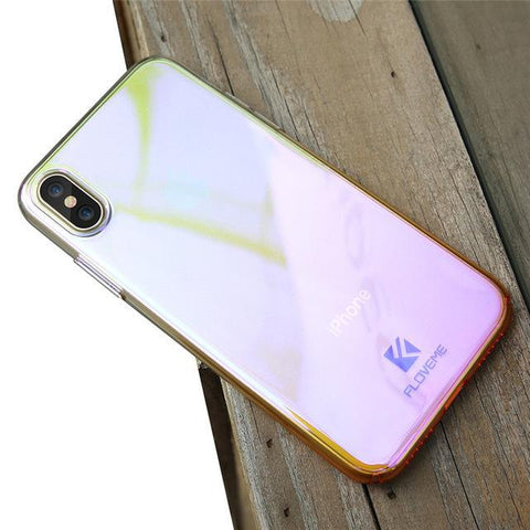 Plating Gradient Color Ultra Thin For iPhone X