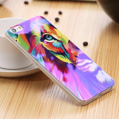 Modern Blue Ray Light Clear Mobile Phone Case For iPhone