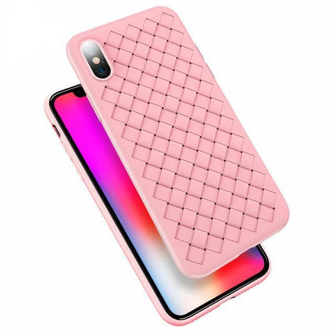 Luxury Soft Grid Weaving Cases For iPhone