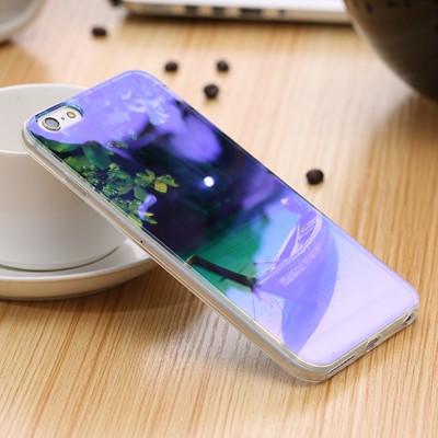 Modern Blue Ray Light Clear Mobile Phone Case For iPhone